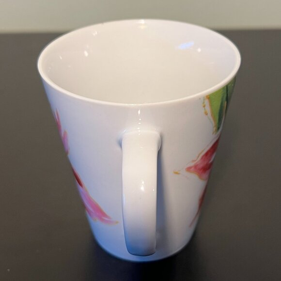 Paula Deen AMARYLLIS Mauve Pink Floral Ceramic Teacup Coffee Cup Mug - Picture 6 of 10